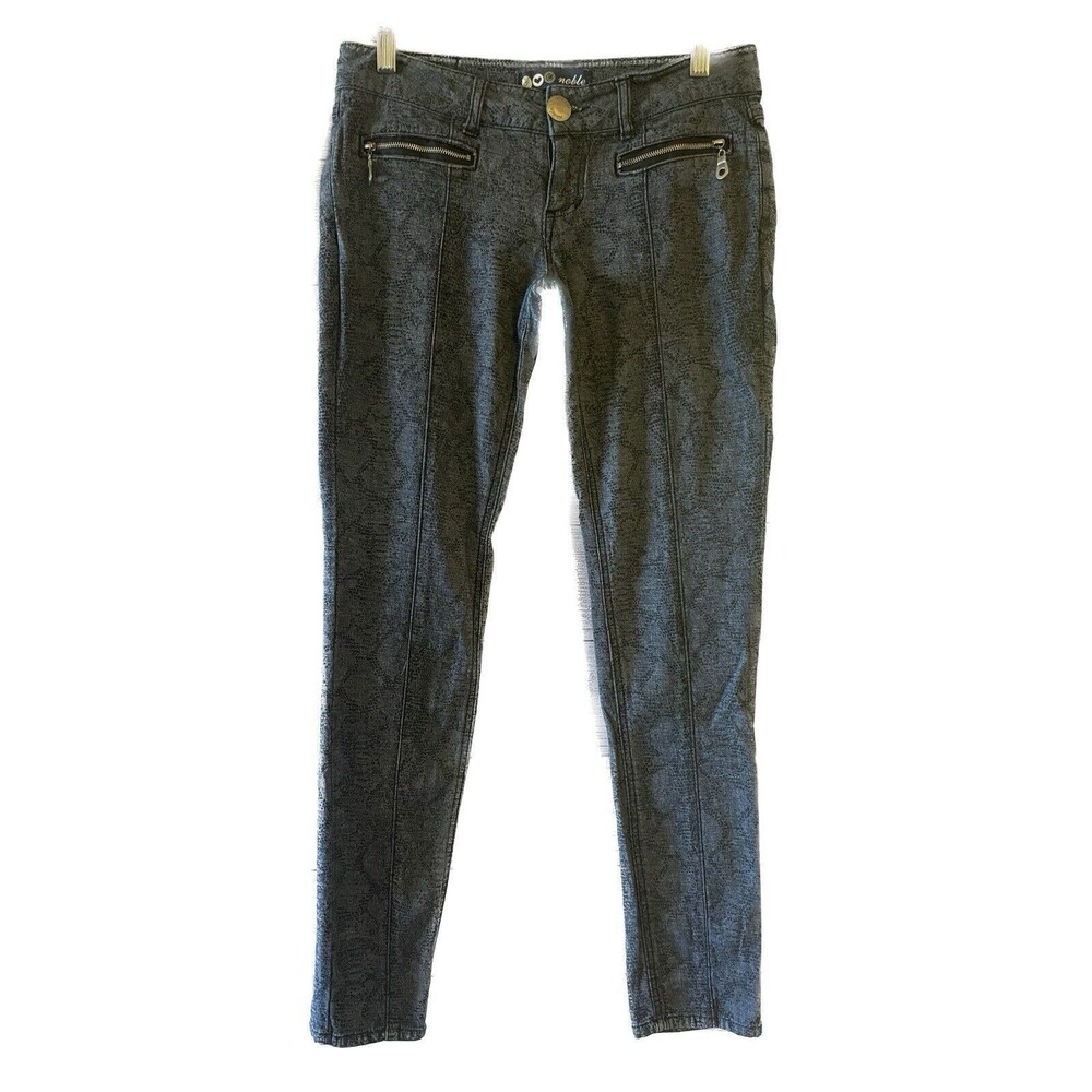 Noble cotton Snakeskin Jeans Jegging Size 7